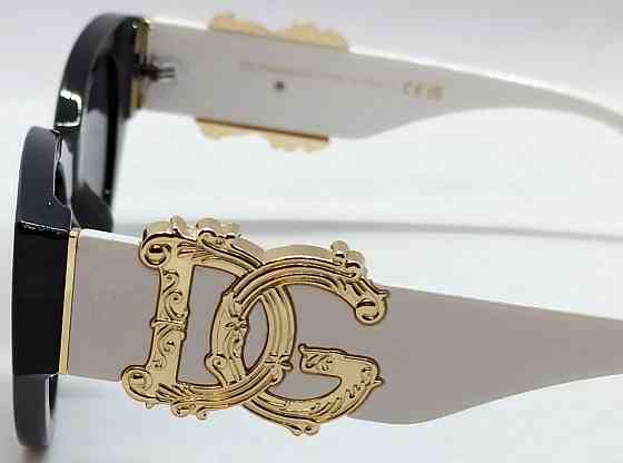 Брендові окуляри жіночі чорно-білі, великі, із золотим логотипом модні. Київ