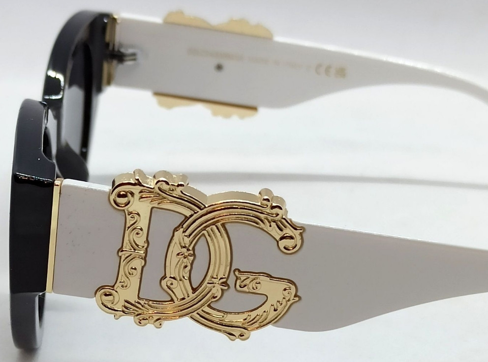 Брендовые очки женские черно белые большие с золотым логотипом модные. Киев - изображение 4