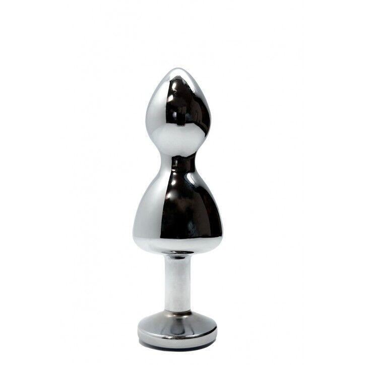 Металлическая анальна пробка Wooomy Lollypop Double Ball Metal Plug S, диаметр 2,8 см, длина 8,5 см Sex Aura Киев - изображение 2