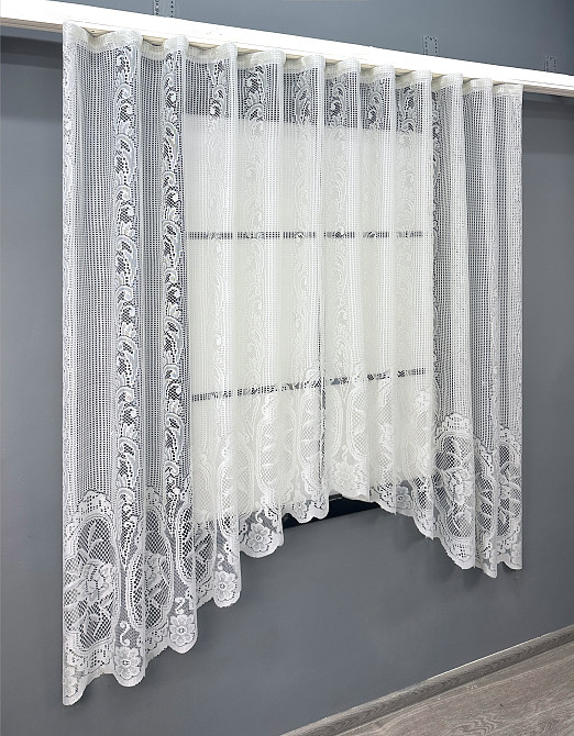 Кухонная арка № 000к сетка Без тесьмы белый 300х170 см (51-066) Киев - изображение 2