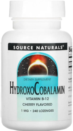 Витамин В-12 Source Naturals HydroxoCobalamin 240 таб вкус вишни Киев