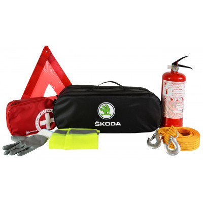 Набір техдопомоги Poputchik Skoda легковий чорний (01-131-Л) Вінниця - фото 1