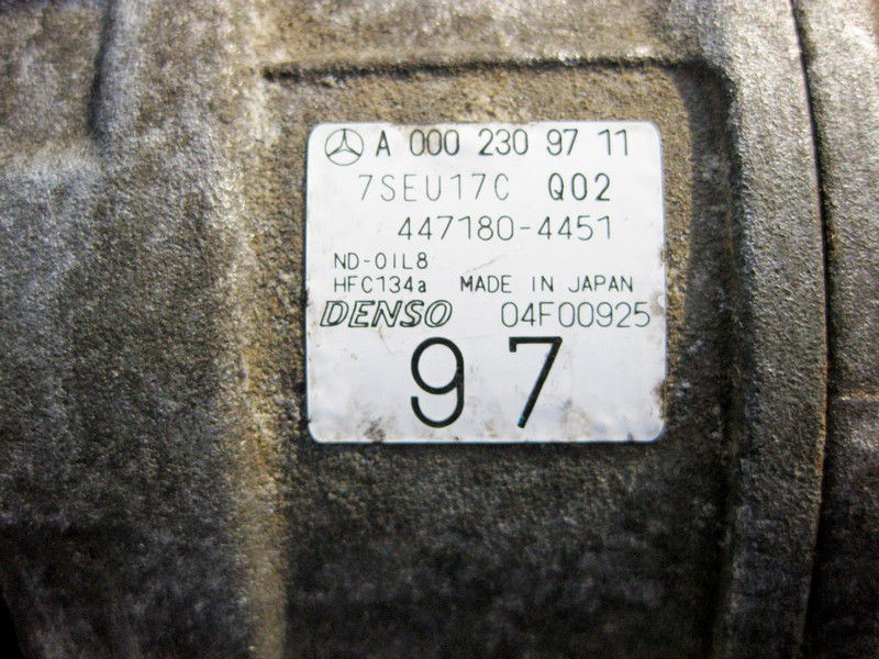 Mercedes-Benz  A0002309711 Компресор кондиціонера для двигуна M271 R4 1.8 Kompressor C-Class W203 CLC CL203 Sportcoupe C203 CLK C209 Одеса - фото 3