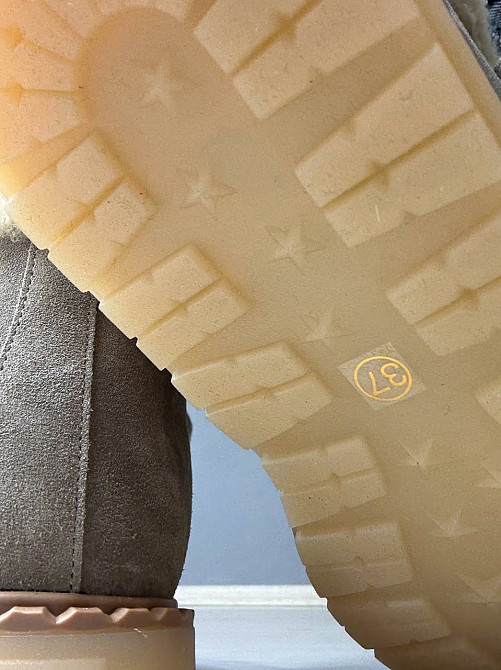 Ботинки женские Hengji 68-5 замшевые на меху с опушкой бежевые, 37, 23,5 см Киев - изображение 7