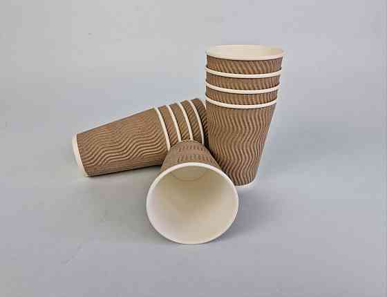 Склянка гофрована 340 мл Бурий (20 шт.) Харків