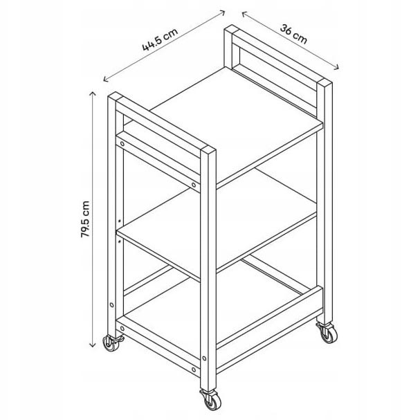 Етажерка для ванної на коліщатах "Прінцель" сієна-зефір Миколаїв - фото 2