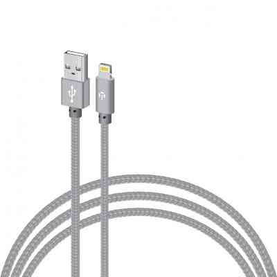 Дата кабель USB 2.0 AM to Lightning 1.0m CBGNYL1 grey Intaleo (1283126477652) Вінниця