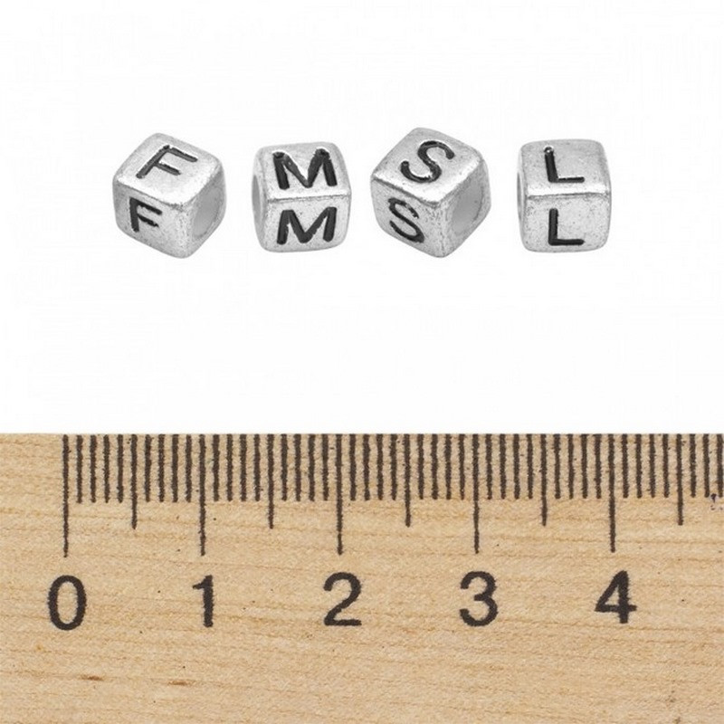 Декоративні намистинки для творчості Алфавіт Кубики Dom Busin УТ000004425 в упаковці 130 шт Вінниця - фото 3