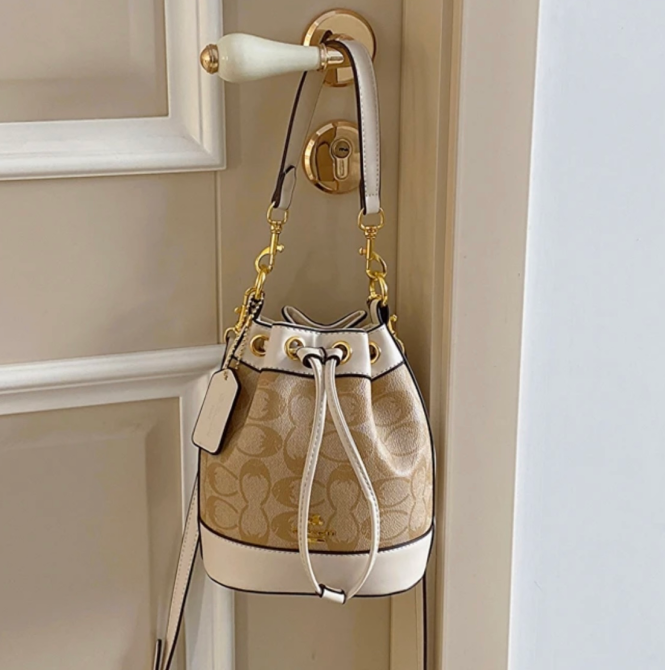 Женская сумка из фирменного холста с подвеской сердце (Бежевая) Винница - изображение 5