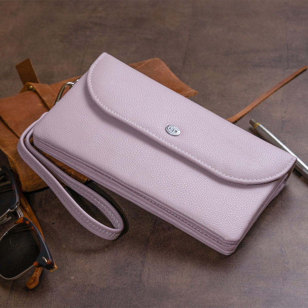 Клатч из кожи женский ST Leather 19322 Лиловый Киев - изображение 9