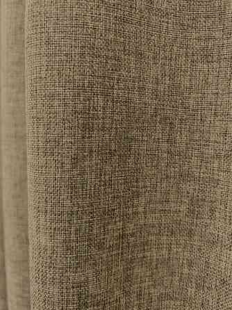 Комплект коротких штор VR-Textil Лен Мешковина № 1768ш Миндальный 130х170см 2 шт (35-0446) Киев