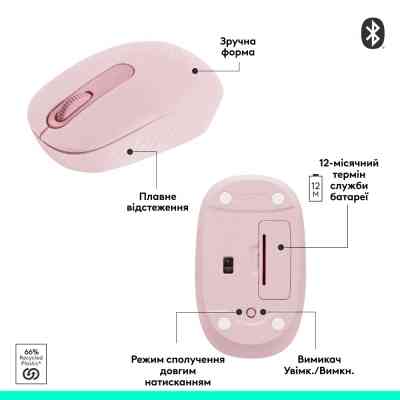 Мишка Logitech M196 Bluetooth Rose (910-007461) Вінниця