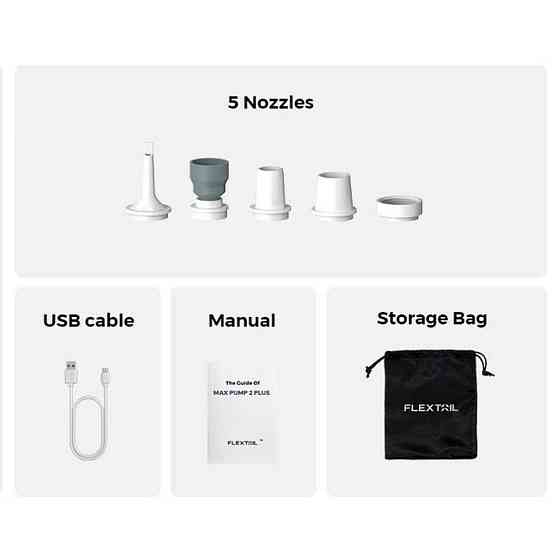 Насос-ліхтар-powerbank кемпінговий Flextail Max Pump 2 Plus, помаранчевий Київ