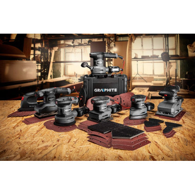 Шліфувальна машина Graphite ексцентрикова 300W, 125мм, 7000-13000об/хв (59G348) Вінниця - фото 4