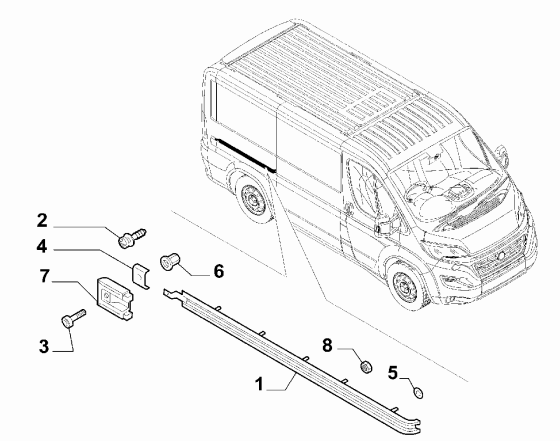 Направляюча правих зсувних дверей GP Citroen Jumper 2 (53302268) Київ