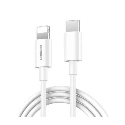 Дата кабель USB-C to Lightning 1.0m PD18W white Denmen (DM-D10L-WH) Вінниця - фото 1