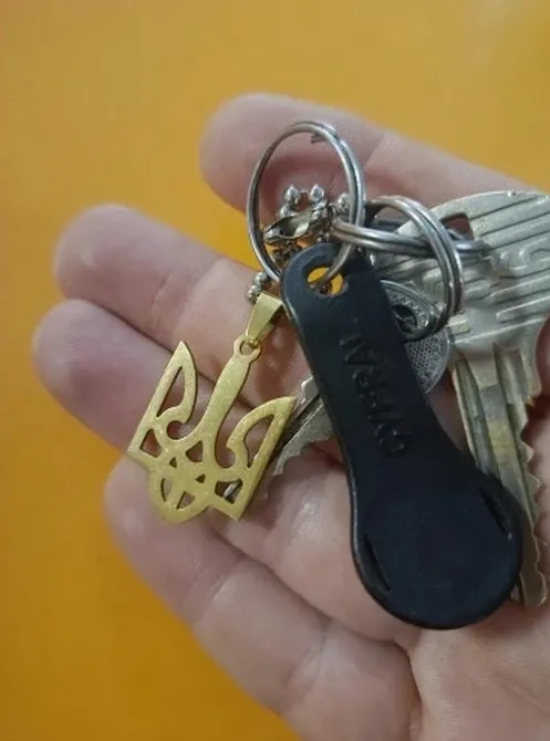 Кулон подвеска Герб Украины цвет золото бижутерия Киев - изображение 2