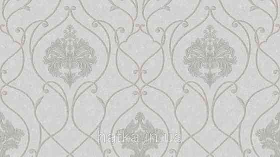 Шпалери метрові вінілові на флізеліні Sintra Classic класика вензелю завитки структурне біле золото на бежевому 423219 Київ