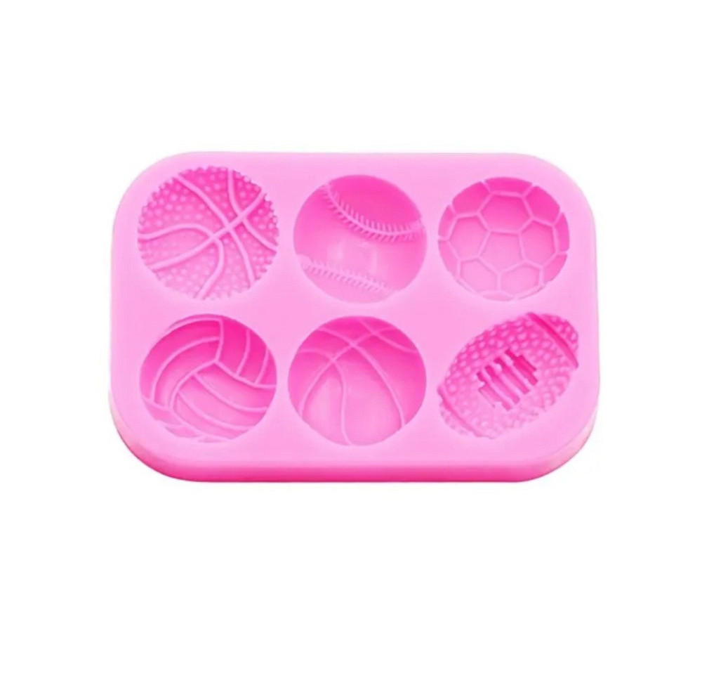 Молд кондитерский Мячи 87 на 59 мм розовый Киев - изображение 3