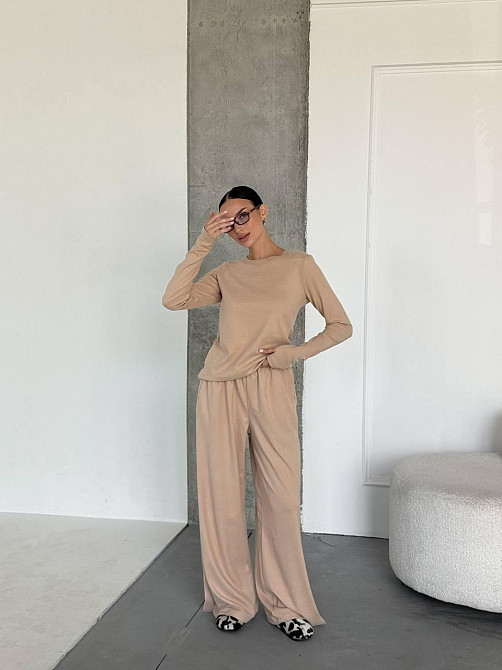 Женский теплый базовый костюм двойка из турецкого микрофлиса Одесса - изображение 5