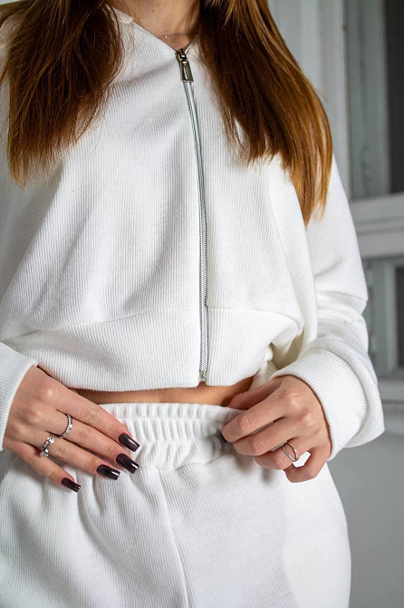 Женский стильный повседневный костюм двойка рубчик Одесса - изображение 5