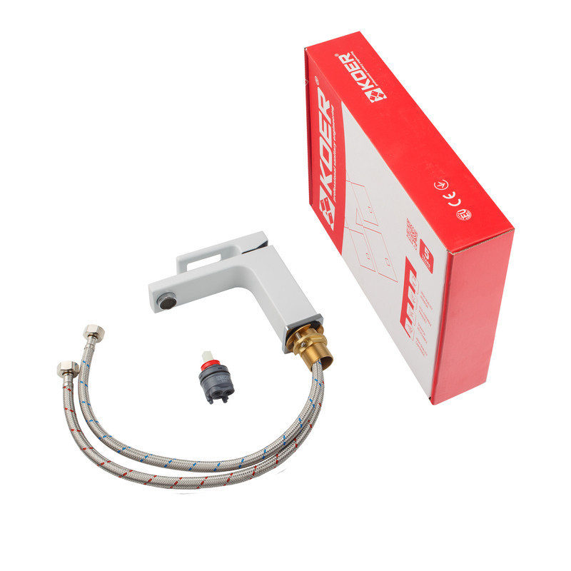 Змішувач для умивальника KOER KB-10009-04 (Колір хром+білий) (KR5975)   ( 23505 ) Харьков - изображение 8