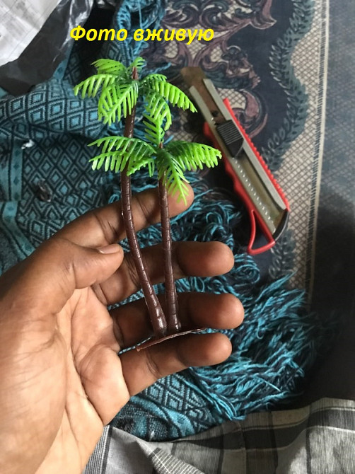 Штучна пальма для акваріума - довжина 13см. пластик, безпечно для риб Київ - фото 3