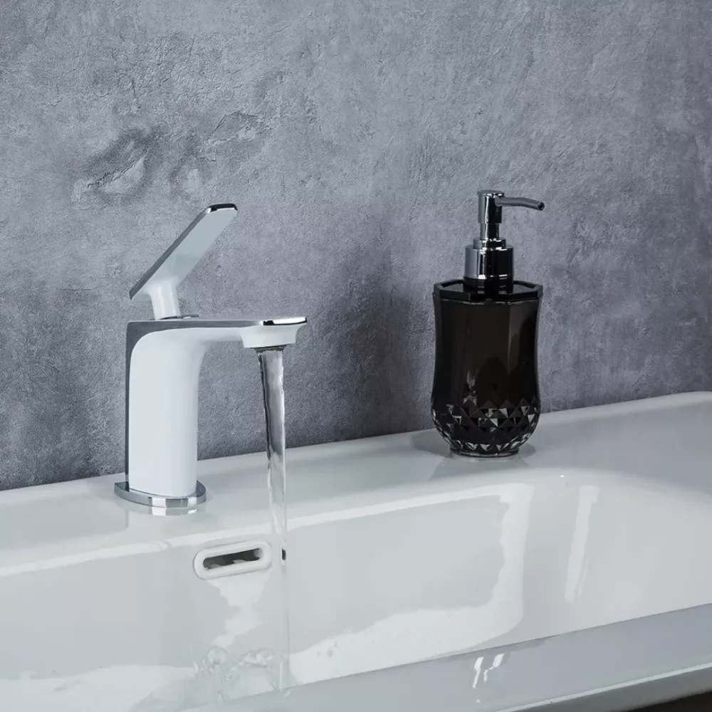 Змішувач для умивальника Frap F1058 білий/хром Київ - фото 2