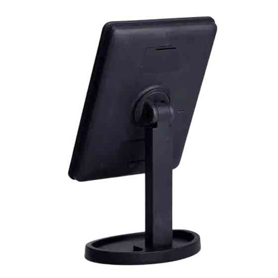 Дзеркало косметичне 21х16 см 16 LED Чорне HP-10-3AB Київ