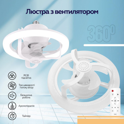 Вентилятор XoKo LED RGB Fan Light 100 Aroma (XK-FL-100RGB) Винница - изображение 5