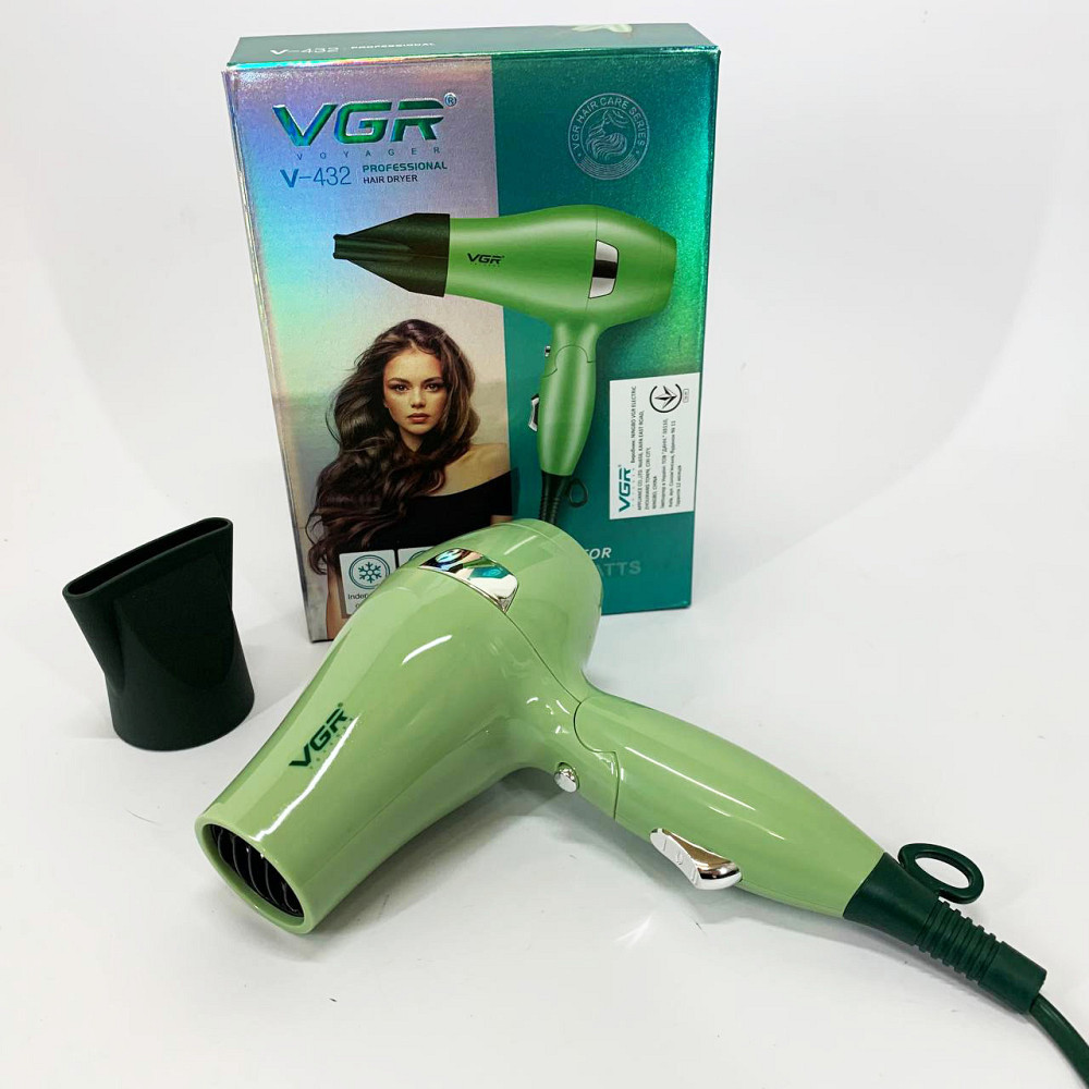 Фен для укладання волосся з функцією іонізації VGR, Потужний універсальний фен Жіночий для волосся QK-10 Івано-Франківськ - фото 1