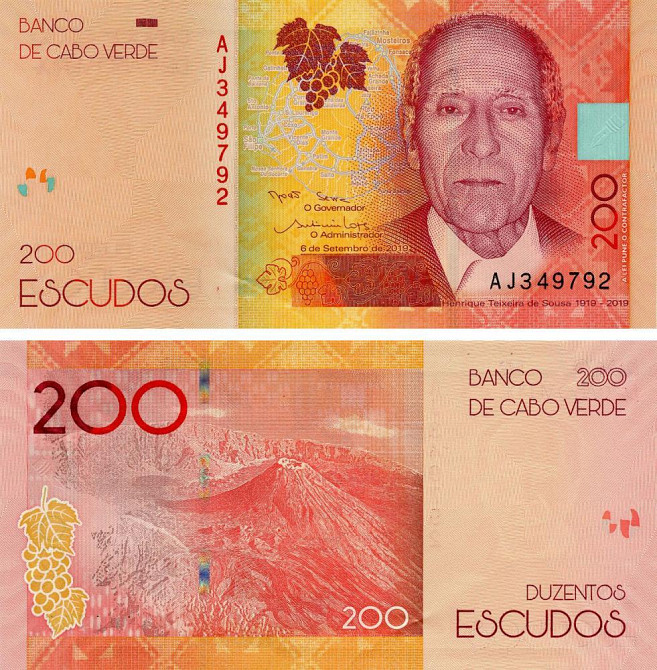 Кабо-Верде 200 ескудо 2019р UNC Р-76а Полтава - фото 1