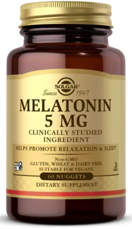 Мелатонін Solgar Melatonin 5 mg 60 nuggets Київ