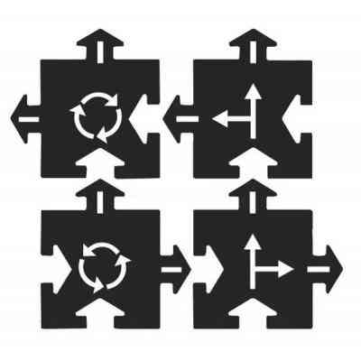 Игровой набор Waytoplay дополнительных элементов Перекресток 4 дорожные части (063) Винница