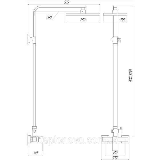 Душевая система Globus Lux SICILIA SBQ-SH-125-BB Черновцы