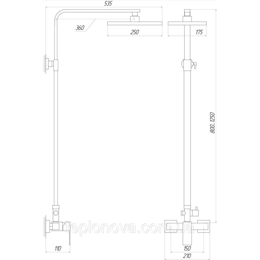 Душевая система Globus Lux SICILIA SBQ-SH-125-BB Черновцы - изображение 4