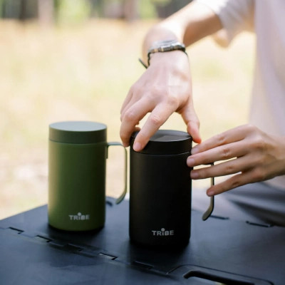 Термокружка Tribe Adventure Mug 450 мл black (T-FA-0032-black) Винница - изображение 4