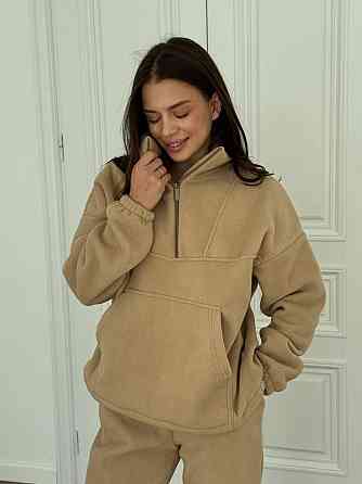 Теплый женский костюм TEDDY Бежевый XL-2XL Харьков