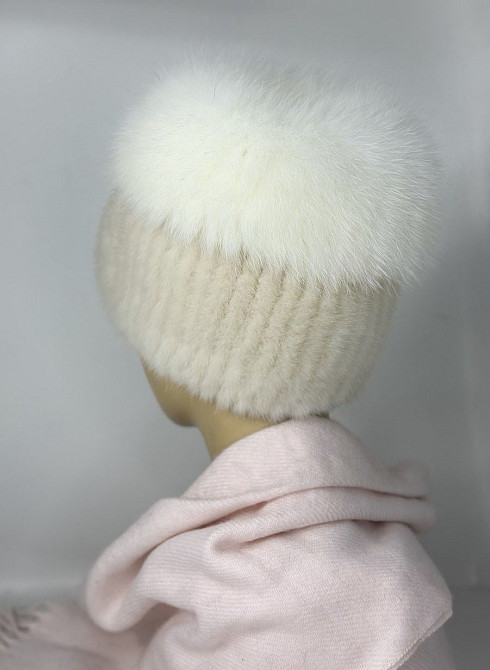 Женская норковая шапка кубанка Жемчуг Харьков - изображение 2