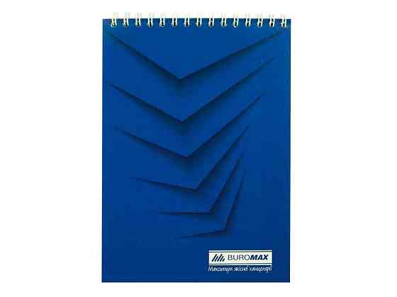 Блокнот на пруж. А-5, 48арк. Monochrome # JOBMAX синій BM.2474-02 ТМ Buromax Київ