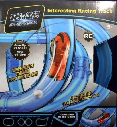 Светящиеся трубопроводные гонки CHARIOTS SPEED PIPES трубопроводный автотрек гоночный трек (37 деталей) Коломыя