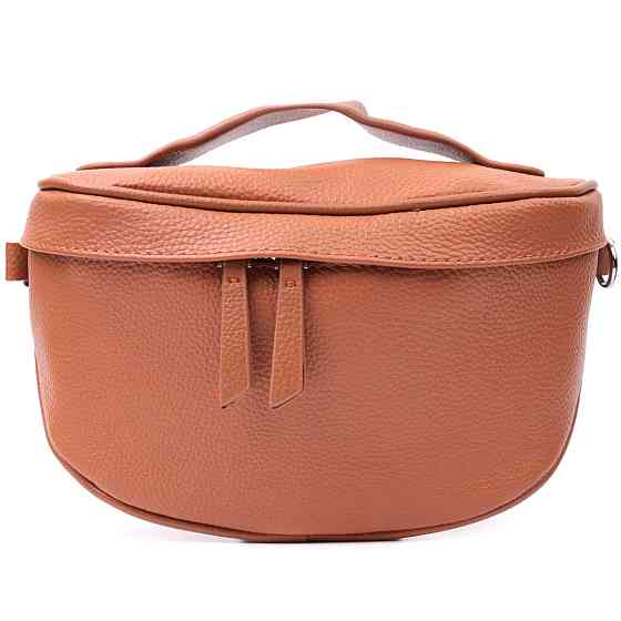 Стильна сумка жіноча через плече в класичному кольорі з натуральної шкіри Руда (Vintage) Київ