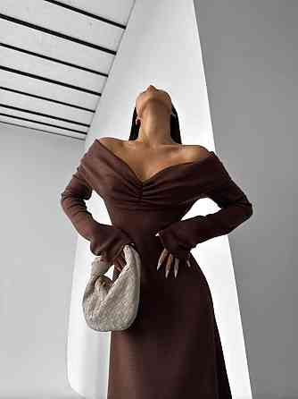 Жіноче вечірнє плаття двостороннє ангора Шоколад Одеса