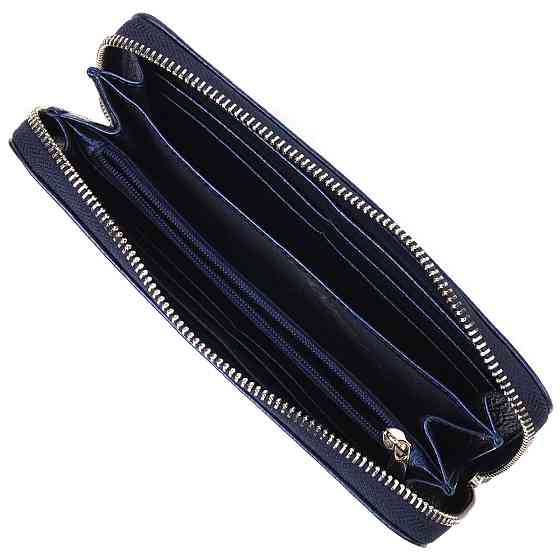 Чудовий гаманець з відливом для жінок із натуральної шкіри флотар CANPELLINI 21616 Синій Київ