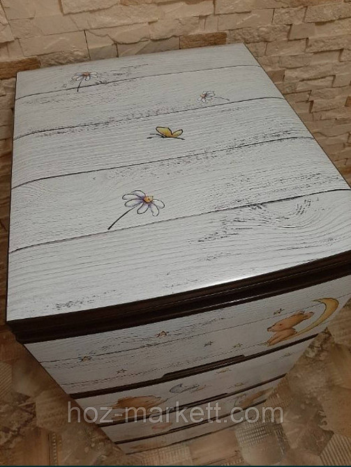 Пластиковий комод із малюнком "Ведмежата" коричневий Алеана Харків - фото 3