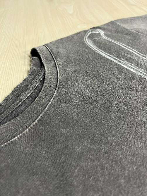 Футболка женская A-N 2732 вареная короткая широкая рисунок корсет бра, серый, one size Киев - изображение 18