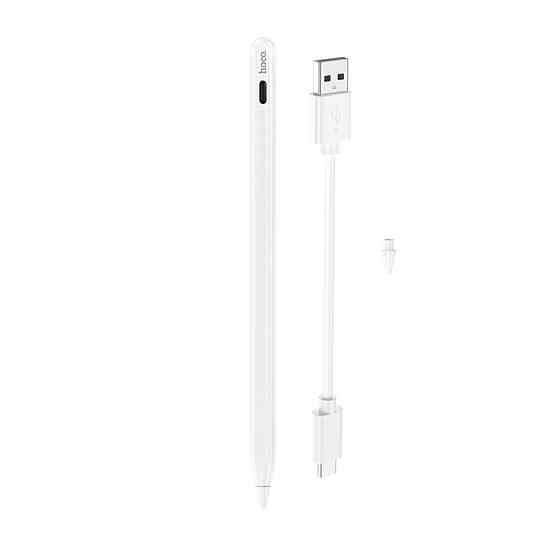 Стилус HOCO GM112 Intelligent anti-lost active capacitive pen with digital display pad dedicated White 6942007634588 Одеса