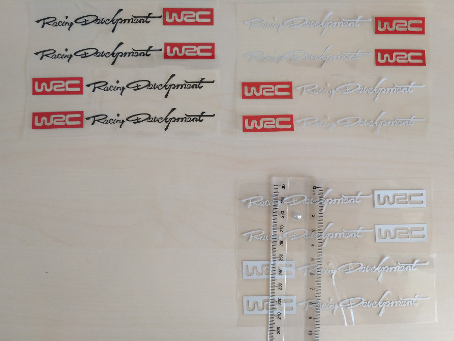 Наклейки на ручки авто № 9 Wrc Белая с красным ( с Киев - изображение 6