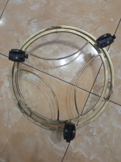 Подставка кованая для цветов на колесах на 1 вазон большая, стойка под цветы, вазон Киев - изображение 2