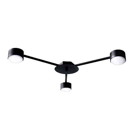 Люстра потолочная MSK Electric Copter на три круглых плафона под лампы GX53 черная NL 8040-3 BK Одесса